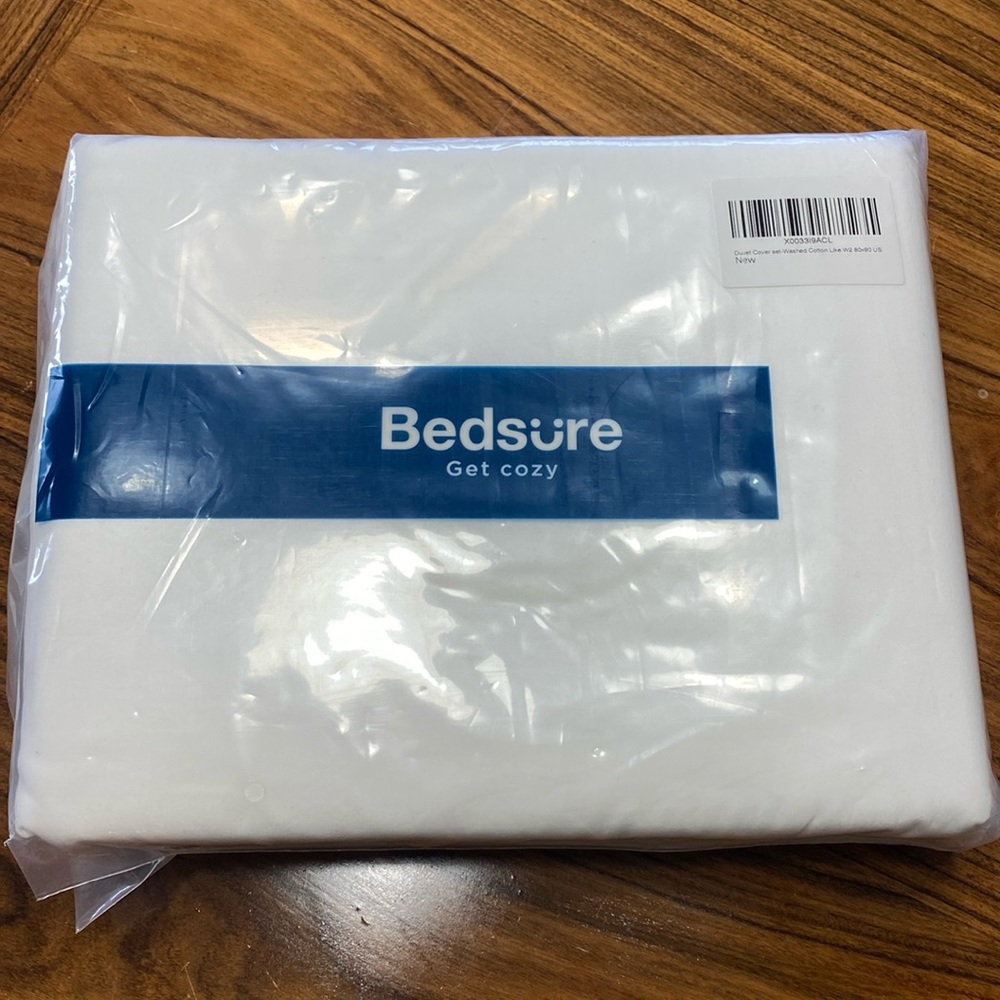 Bedsure White DUVET COVER SET full Size - Soft Full/Double 2 CASES new